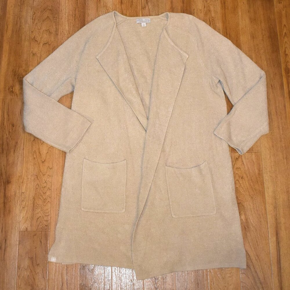 CozyChic Ultra Lite® Wide Collar Jacket Size Large - Sand Dollar - BDWCU21266